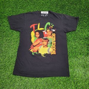 TLC R&B Shirt Womens Medium 18x26 Black Girl Group Portrait